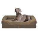 Washable Orthopedic Large Dog Bed - XL Large Dog Bed with Removable Bolsters Cover Foam Support Big Dogs Beds Non-Slip Bottom & Waterproof