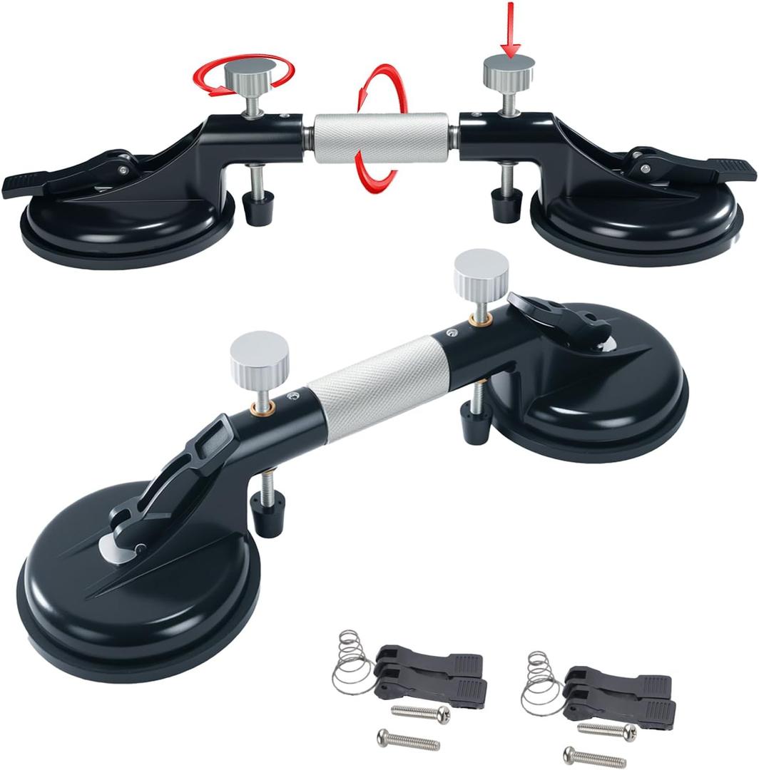 2 PCS Seam Setter Granite Adjustable Suction Cup for Countertops Installation Tools Seam Leveling and Joining for Tile Marble Slab Quartz Stone