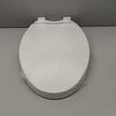 Toilet Seat with Toddler Seat Elongated, PP Material Family Toilet Seat Cover, Soft Close Adult & Toddler Seats, Easy to Clean, Safe Potty Training Solution for Kids, Bathroom Upgrade for Home (White)