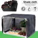 Shade Cloth - Garden Shade Mesh Netting with Grommets Outdoor Sun Shade Cover for Pergola Patio Plants Greenhouse Chicken Coop Black Shading Rate 70% -90% (6X3FT)
