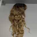 AISI HAIR Blonde Wig with Bangs Long Wavy Synthetic Wig for Women with Daily Party Use