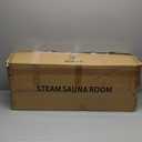 2 Person Sauna, Extra Large Sauna Box, Portable Steam Sauna Tent with 2 Steamers, 2 Folding Chair, 71x 49x 36, Black