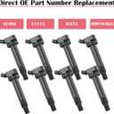 Set of 8 Ignition Coil Pack Fits for V8 4.7 4.3 2000 2001 2002 2003 2004 205 2006 2007 2008 2009 Toyota Tundra Sequoia Land Cruiser 4Runner LEXUS LX470 GX470 GS430 LS430 SC430 Replaces UF230 UF493