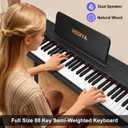 Digital Piano Keyboard 88 key,Semi-Weighted Electric Piano,Full Size Acoustic Piano for Beginners with,Pedal, USB-MIDI Compatibility (Black)