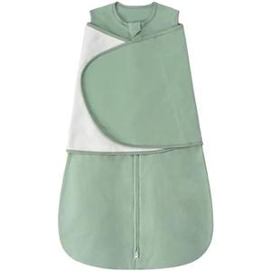 ZIGJOY Sleep Sack Swaddle 1.0 TOG Baby Wearable Blanket 100% Cotton Baby Swaddle Blanket for Newborns 6-12 Months for Boy Girl, Green