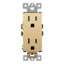 LIDER Matte Finish Decorator Receptacle with Interchangeable Face Cover, Child Safe Tamper-Resistant Wall Outlet, Commercial Grade, Self-Grounding, 15A 125V, UL Listed, LR15-TR-GD, Gold