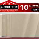 Felt Furniture Pads X-PROTECTOR 10 PCS - Premium 8 x 6 x 1/5 Heavy Duty Beige Felt Sheets! Cut Large Furniture Pads to The Size You Need - The Best Felt Floor Protectors for Any Hard Floor!