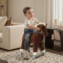 labebe Ride on Horse for Toddler,Ride On Pony Riding Horse Mechanical Walking Action Plush Animal Stuffed Rocker Toys,Rocking Horse for Christmas/Birthday Gift for Child 24M+, Medium