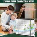 2 Pack 210 Replacement Filter, Compatible with Aprilaire Whole House Air Purifiers 1210, 1620, 2210, 2216, 3210, 4200, Furnace Air Filter for Whole House Furnace, 20x25x4, MERV 11