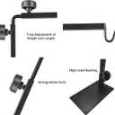 Reptile Lamp Stand, Adjustable 16-31 Inch Domes Heat Lamp Metal Bracket Floor Light Holder for Reptile Terrarium Lighting Heating Light and Dome lampshade, Large