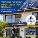 30FT Reach Solar Panel Cleaning Kit with 5-24FT Extendable Water Fed Pole, 20" Solar Panel Brush, Window Squeegee, Cobweb Duster & Soap Dispenser Solar Panel Washing Kit for PV, Ceilings & Gutters