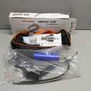 Pneumatic Grease Kit 6000 PSI Heavy Duty 14 OZ Pistol Grip Grease Guns with 19" & 28" Spring Flex Hose, Quick Release Coupler,90 Degree Adapter,2 Needle Tips,2 Nozzles,2 Extension Tubes (Blue+ Black)