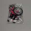 DOITOOL Mini Wheelchair Crutch Props Realistic Doll Wheelchair Figurine Decorative Miniature Crutch Dollhouse Accessory for Playset (red) (Rosy)