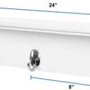 Greenco Entryway Wall Mounted Floating Shelf with Hooks, Hat and Coat Hanging Wooden Storage Shelf, 24” – White
