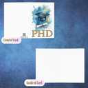 PhD Card, Doctorate Congratulations Card for Him or Her, Dr Achievement Congrats, Proud of You Grad, Academic Milestone Keepsake, Graduation Congratulations Card for Graduate, 5x7", Blank Inside (Blue)