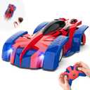 Wall Climbing Remote Control Car, 360 Rotating Wall Climbing Car Toy with LED Light, Rechargeable RC Stunt Cars, Kids Toys Gift for 3 4 5 6 7 8 9 Year Old Boys(Red)