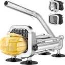 French Fry Cutter, Ruooson Professional Potato Cutter Slicer with 1/2 In & 1/4 In Stainless Steel Blades,Great for Whole Potatoes Carrots Cucumbers.