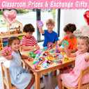 32 Pack Valentines Day Gifts for Kids Classroom Mini Bubble Wands with Valentines Animals Valentines Cards for Kids School, Valentines Day Class Prize Party Favors Classroom Exchange Greeting Cards