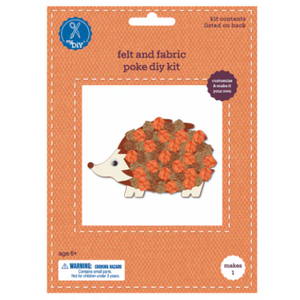 Hedgehog DIY Felt and Fabric Poke Kit, 2 Pack