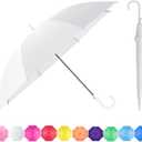 RUMBRELLA UV Stick Umbrella Auto Open UPF 50+ with J Hook Handle 51IN