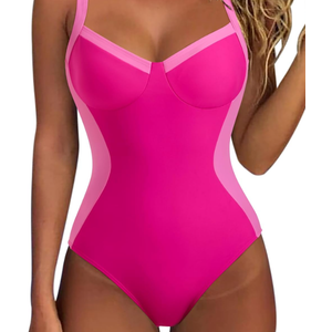 SUUKSESS Womens Tummy Control One Piece Swimsuit Sexy Crisscross Back Bathing Suit M