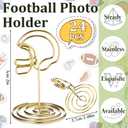Frienda 24 Pcs 1.97 Inch Basketball Centerpieces for Table Basketball Decoration Picture Holder Party Table Number Holders Card Display Stands for Sports Birthday Party Supplies Gifts