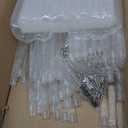 Geetery 8 Pieces Tall Acrylic Vase Wedding Centerpieces Clear Flower Stand Column Geometric Floral Vase Elegant Display Holder for Birthday Party Wedding Table Decorations (20 Inch)