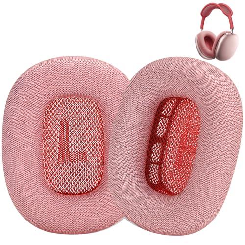 EARROCK Replacement Ear Cushions for AirPods Max 1 Over-Ear Headphones, Protein Leather Covered Earpads with Memory Foam and Magnet (Pink)