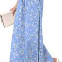 Women's Chiffon Dressy Pants High Waist Casual Wide Leg Palazzo Pants Loose Trousers with Pockets (XL)