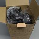 Silicone Cooking Utensils Set - AVGPD Silicone Kitchen Utensils for Cooking Wooden Handles, 446F Heat Resistant Kitchen Utensil Spatula Sets, Gadgets for Non-Stick Cookware BPA FREE (Black)