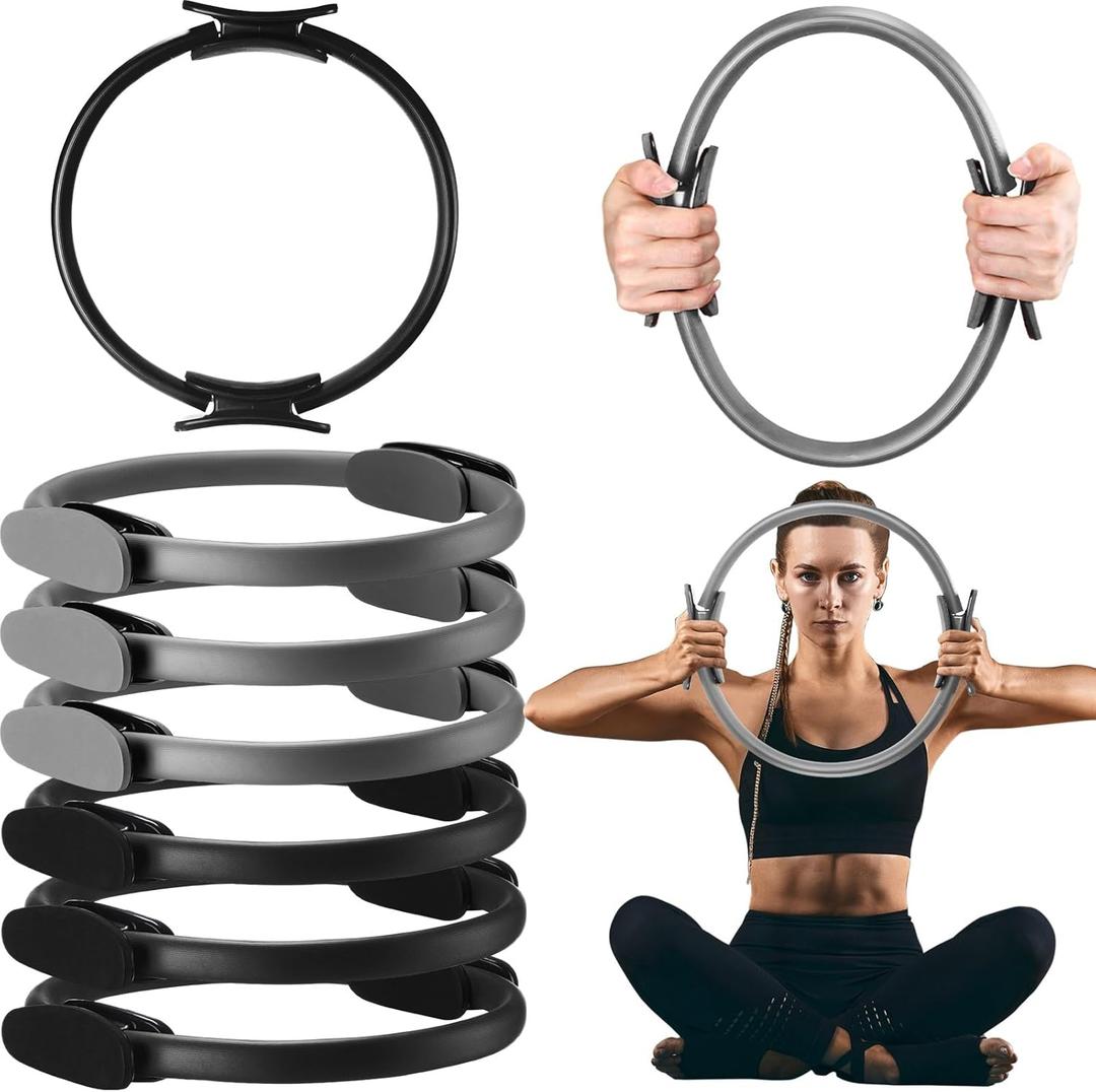 Syhood Pilates Ring 11. 81 Inch Pilates Circle Yoga Ring Magic Lightweight Flexible Workout Equipment for Fitness Physical Therapy Resistance Exercise Arms Legs