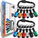 12PCS Bit Holders 1/4 Socket, Hex Shank Screwdriver Bit Holder for Impact Driver Drill Bit Keychain Extension Bar Quick Release Easy Change, Screwdriver Bit Holders for Tools & Home Improvement Gift