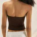 Verdusa Women's Y2k Halter Top Going Out Summer Tops Floral Print Crop Top Boho Backless Shirts (Brown, XS)