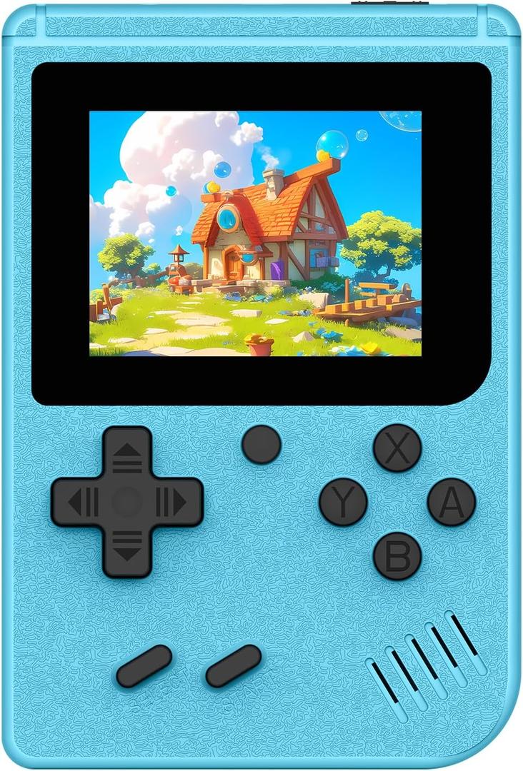 Retro Handheld Games Console Built-in 400 Video Games, Portable Handheld Emulator with 3.0 Inch Screen, Mini Travel Retro Gaming Console (Blue)