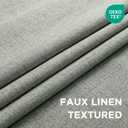 CUCRAF 100% Blackout Curtains 72 inches Length 2 Panels Set, Room Darkening Linen Textured Curtain Grommet for Bedroom Living Room, Light Blocking Thermal Insulated Drapes (52 x 72 Inch,Grey Green)
