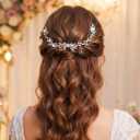 Unicra Wedding Crystal Hair Combs Bridal Headpieces Wedding Hair Accessories for Brides (Silver)