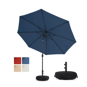 Sundale Outdoor Olefin 5-Year-Non-Fading 10FT Patio Umbrella with Sand Bag Base, Outdoor Umbrella with Tilt and Crank