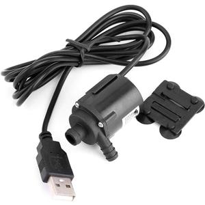 USB Micro Brushless Ultra-Quiet Mini Submersible Micro Water Cooling Pump for Fountain Aquarium Circulating DC4V-6V 0.6-1.8W 150L/H
