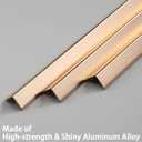Trimold Matte Gold Aluminum Peel and Stick L Molding Corner Guards with 90 Angle for Wall Door Frame Cabinet Baseboard Protection and Decoration, 35.4in x 0.8in (3Pcs)