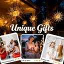 2 Pack Garden Decor Hanging Lanterns Outdoor Waterproof,Solar Lights Metal Sun Gifts Decoration for Yard Clearance Front Porch Lawn Driveway Patio Backyard Pathway Gardening Gift