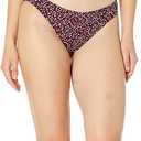 Amazon Essentials Womens Classic Bikini Swimsuit Bottom (Large, Brick Red Leopard)