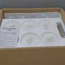 6 Light Gold Bathroom Vanity Light for Large Mirror, Gold Vanity Lights for Bathroom with Milky White Frosted Glass Shades, 38 inch Wall Lamp for Mirrors Living Room E26 Base