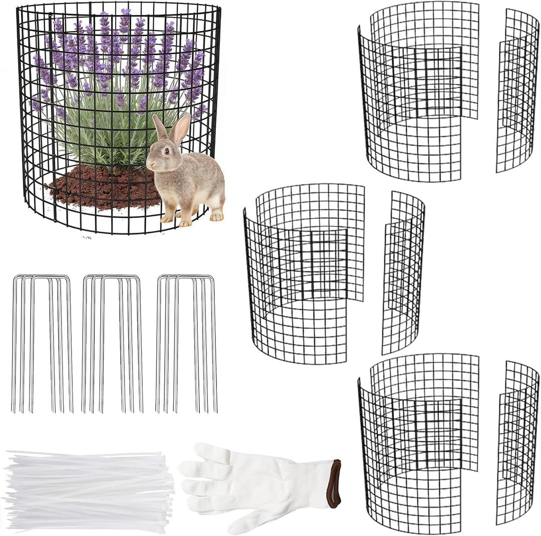 9 Pack Plant Protectors from Animals, 11.8 x 15.7 Inch Metal Plant Cages, Garden Cage to Keep Animals Out, Wire Plant Protectors for Rabbit Chicken Squirrel