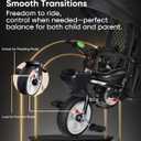 RIDYEE 7-in-1 Folding Toddler Tricycle for 18 Months to 5 Years, Tricycle Stroller with Dual Brakes, All-Terrian Rubber Tire, Tricycle for Toddlers with Rotatable Seat, Adjustable Push Handle, Black, 42.52 inches x 20.28 inches x 42.52 inches