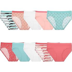 Fruit of the Loom Girls' Cotton Hipster Underwear (6, 20 Pack - Multicolor) Fruit of the Loom Girls' Cotton Hipster Underwear (6, 20 Pack - Multicolor)
