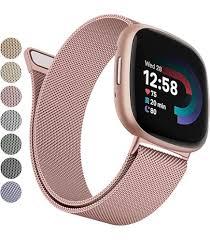 STAINLESS STEEL MESH BAND FOR USE WITH FITBIT VERSA ROSE GOLD - New