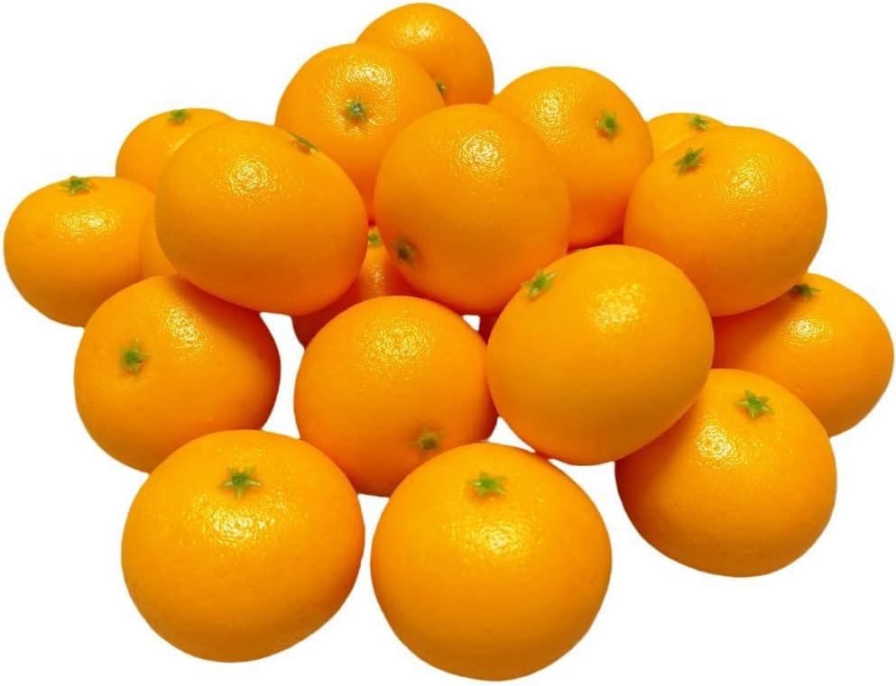 24 Pcs Artificial Faux Decorative Oranges,Fake Oranges for Decoration Lifelike, Realistic Fake Fruit for Christmas Home Kitchen Festival Party Decoration