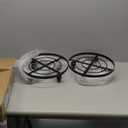 IDZO 2 Pack Upgraded Lockable Metal Heavy Duty Trolley Plant Caddy, Plant Stands, 12 Inch, 2 pcs (2PCS ROUND DARK)