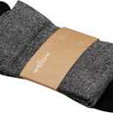 Wellow Premium Socks (Compression Socks - Regular) for Men & Women, Made with Viscose from Bamboo, Knee High, 18-25 mmHg (Large, Black Twist)