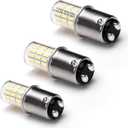 Heifymi BA15D 12V, 1076 1142 1176 S8 1004 90 LED Bright White 6000K, 3W DC Bayonet Bulb Double Contact for RV Camper Trailer Boat Interior Marine Lights,3 Pack